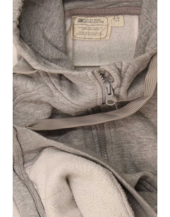 Mountain Warehouse Womens Zip Hoodie Sweater UK 12 Medium Grey Flecked