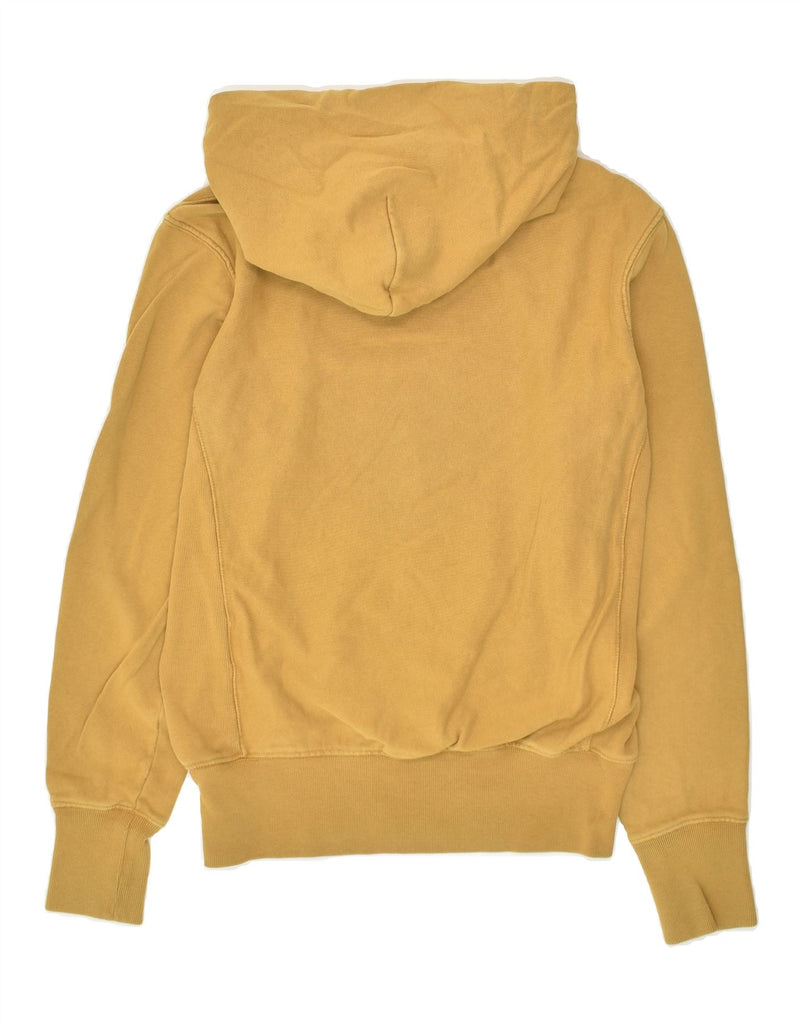 CHAMPION Mens Hoodie Jumper Small Yellow Cotton | Vintage Champion | Thrift | Second-Hand Champion | Used Clothing | Messina Hembry 