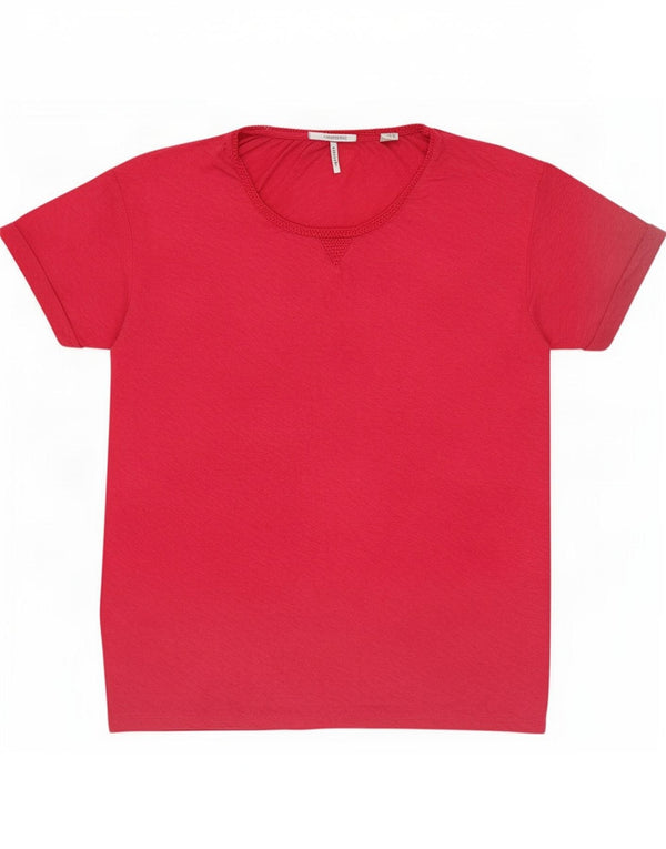 Scotch & Soda Womens Oversized T-Shirt Top US 1 XS Pink Flecked Linen