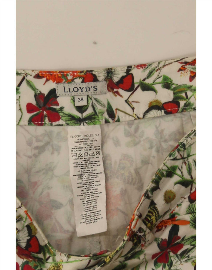 Lloyd's Womens Casual Trousers EU 38 Medium W28 L30 Multicoloured Floral
