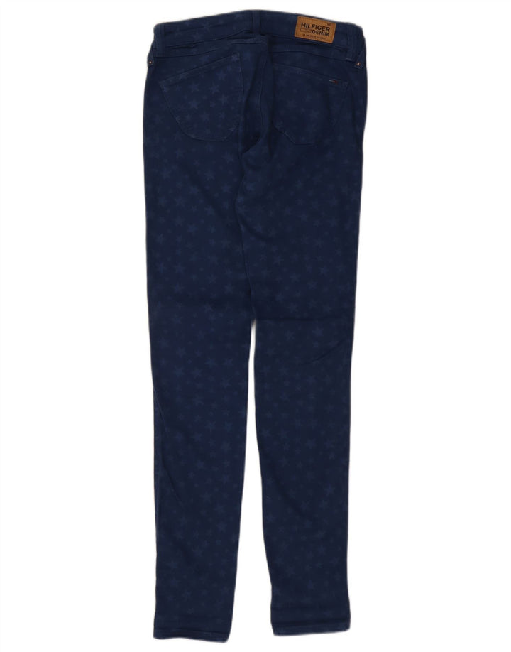 Tommy Hilfiger Womens Abstract Pattern Skinny Jeans W26 L32 Navy Blue
