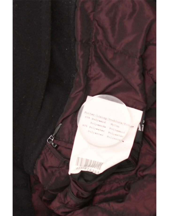 Bugatti Mens Overcoat UK 42 XL Black Wool