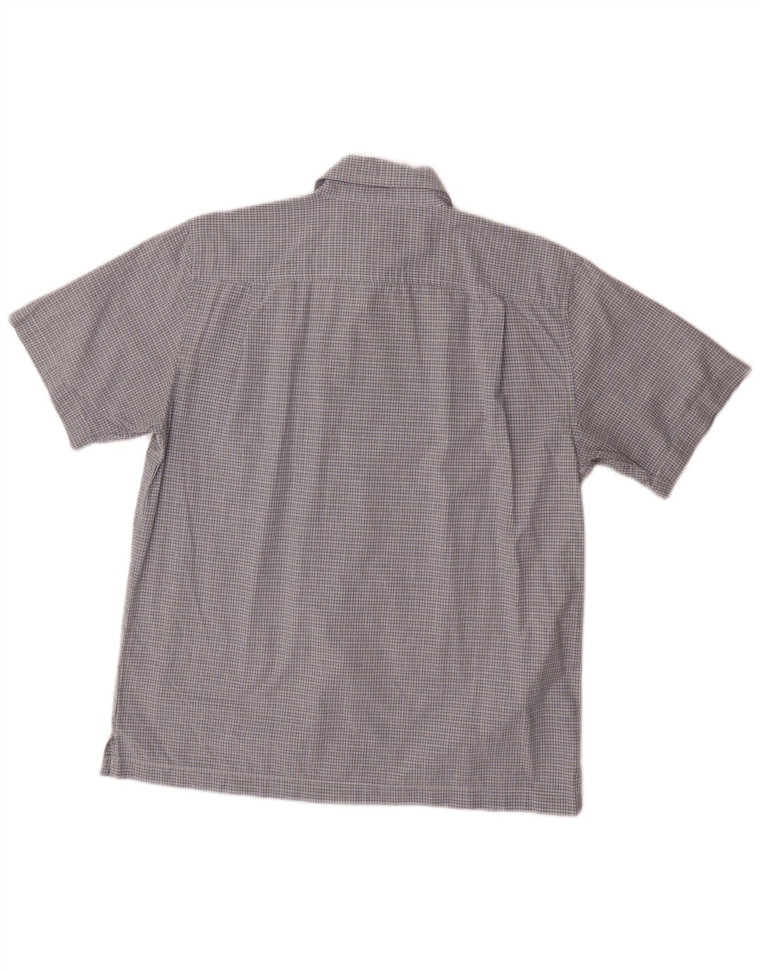 DOCKERS Mens Short Sleeve Shirt Medium Blue Check Cotton