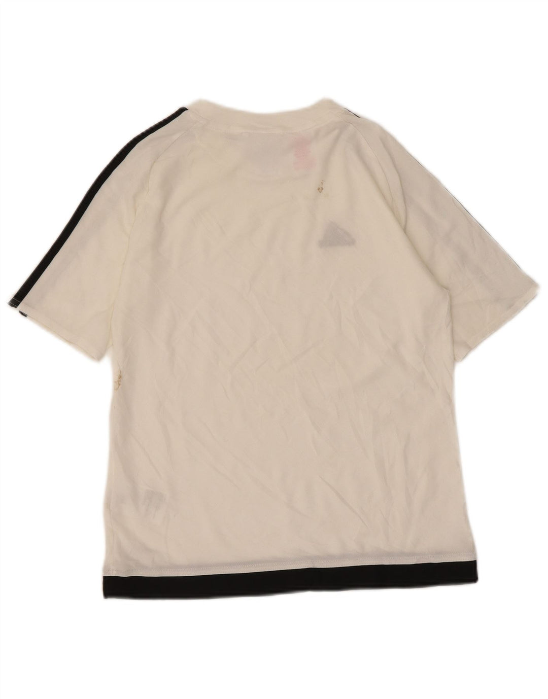 Adidas Boys Climalite T-Shirt Top 11-12 Years White Colourblock Polyester
