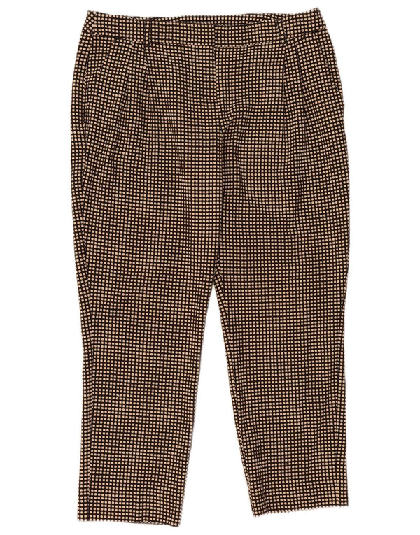 Max & Co. Womens Pegged Chino Trousers UK 16 Large W38 L28 Brown Polka Dot