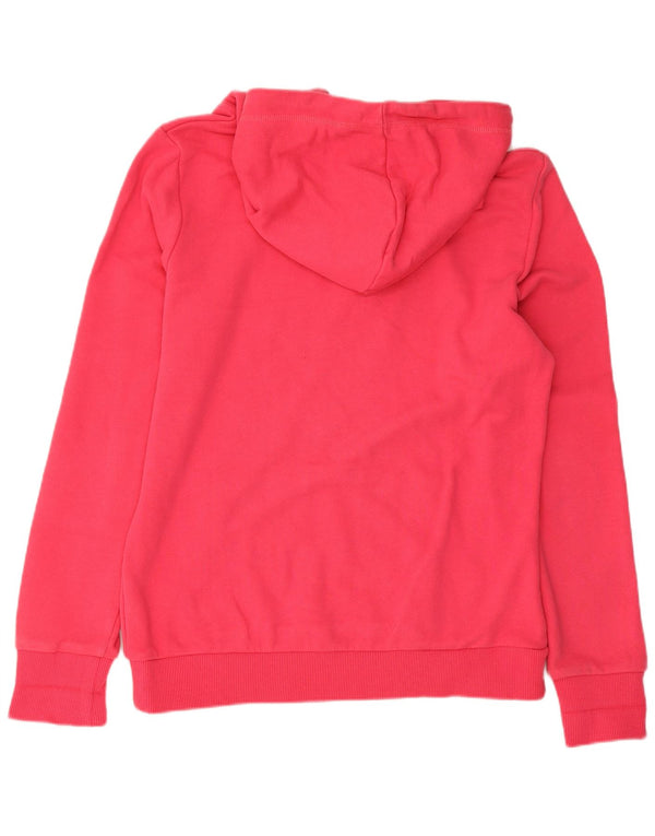 Superdry Womens Graphic Hoodie Jumper UK 12 Medium Pink Cotton
