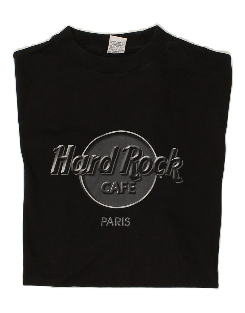 HARD ROCK CAFE Mens Paris Graphic T-Shirt Top Large Black Cotton | Vintage Hard Rock Cafe | Thrift | Second-Hand Hard Rock Cafe | Used Clothing | Messina Hembry 