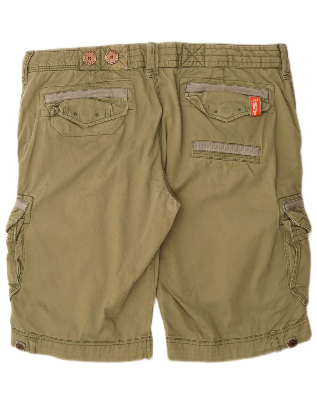 Superdry Mens Cargo Shorts 2XL W40 Khaki Cotton