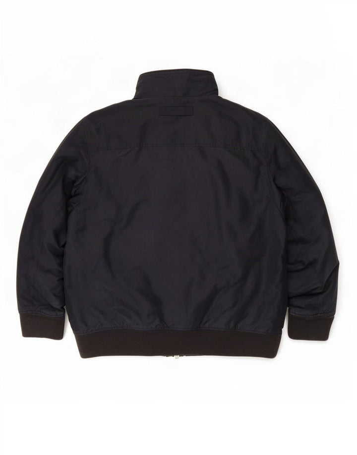 Gant Mens Bomber Jacket UK 44 2XL Navy Blue Polyester