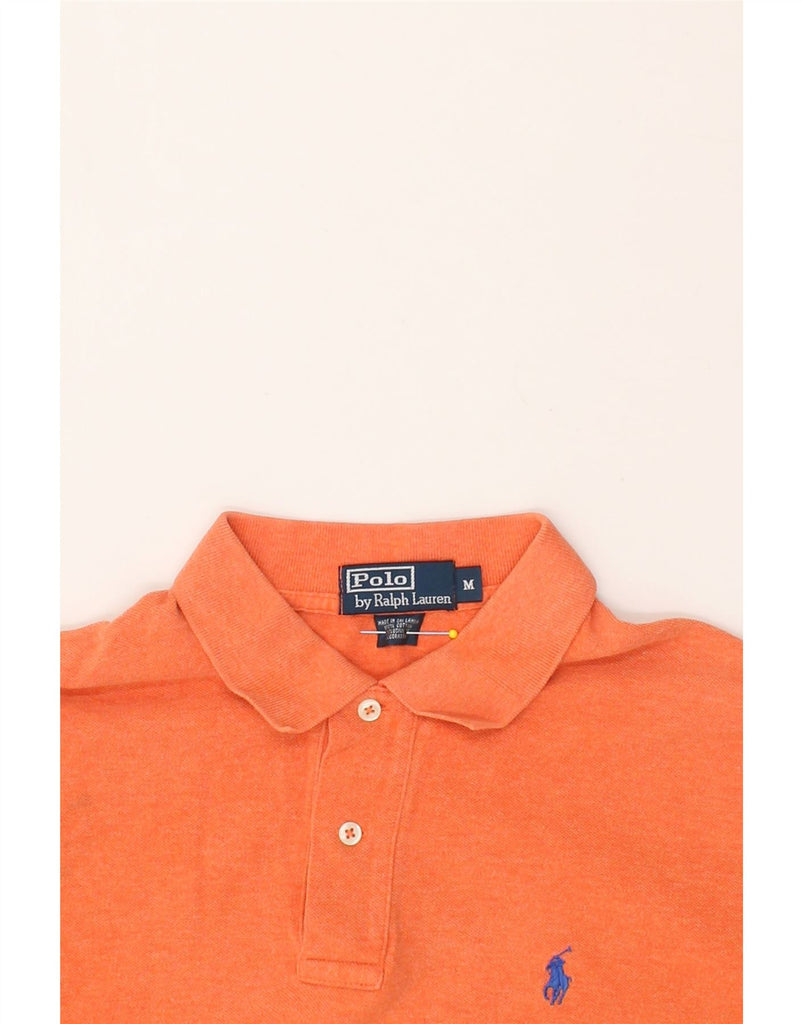 POLO RALPH LAUREN Mens Polo Shirt Medium Orange Cotton | Vintage Polo Ralph Lauren | Thrift | Second-Hand Polo Ralph Lauren | Used Clothing | Messina Hembry 