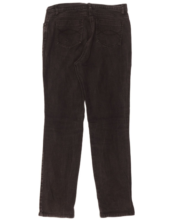 Marks & Spencer Womens Slim Jeans UK 14 Large W32 L32 Black Cotton