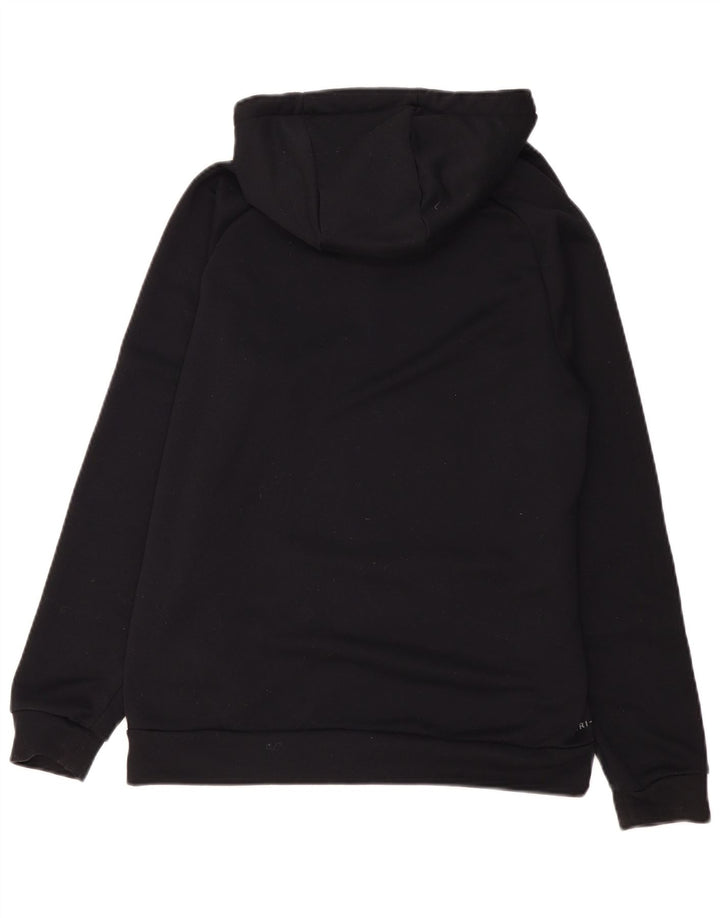Nike Mens Dri Fit Graphic Hoodie Jumper Medium Black Polyester