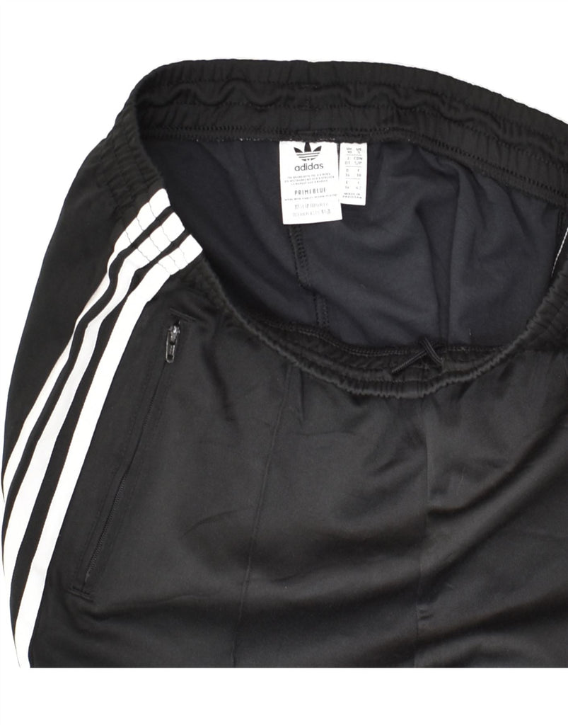 ADIDAS Womens Tracksuit Trousers UK 10 Small Black Cotton | Vintage Adidas | Thrift | Second-Hand Adidas | Used Clothing | Messina Hembry 