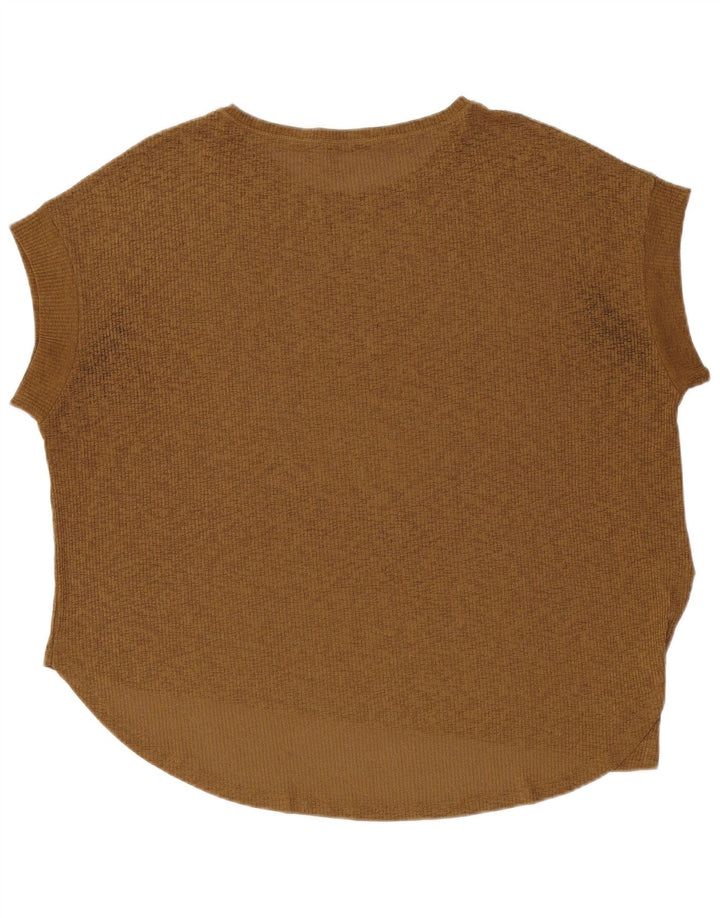 Zara Womens Asymmetric Oversized Blouse Top UK 16 Large Khaki