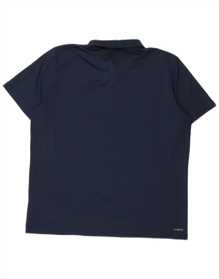 Adidas Mens Climalite Polo Shirt XL Navy Blue Polyester