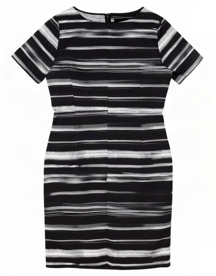 Jaques Vert Womens Sheath Dress UK 18 XL Black Striped Polyester