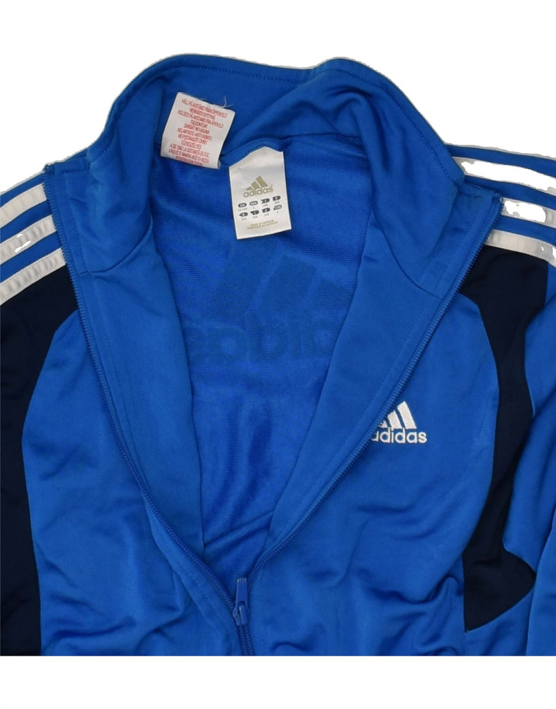 ADIDAS Boys Tracksuit Top Jacket 13-14 Years Large Blue Polyester | Vintage Adidas | Thrift | Second-Hand Adidas | Used Clothing | Messina Hembry 