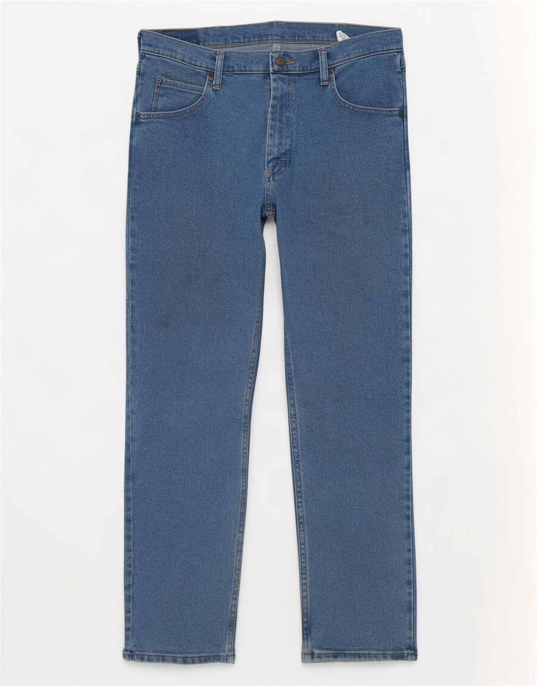 Wrangler Mens Straight Jeans W34 L30 Blue Cotton