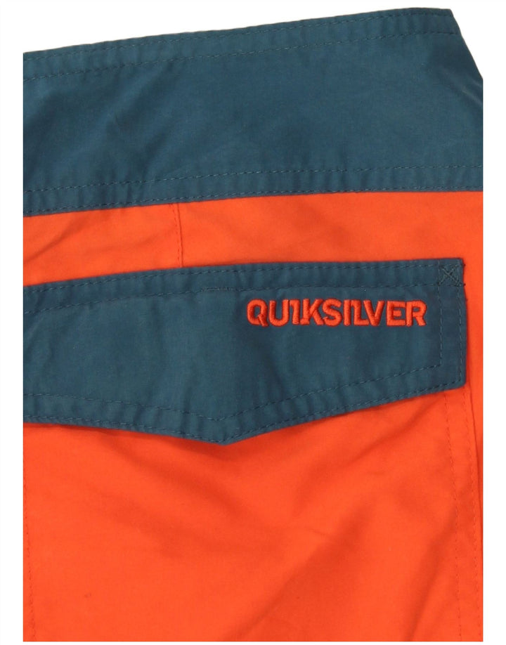 QUIKSILVER Mens Swimming Shorts Large Orange Colourblock