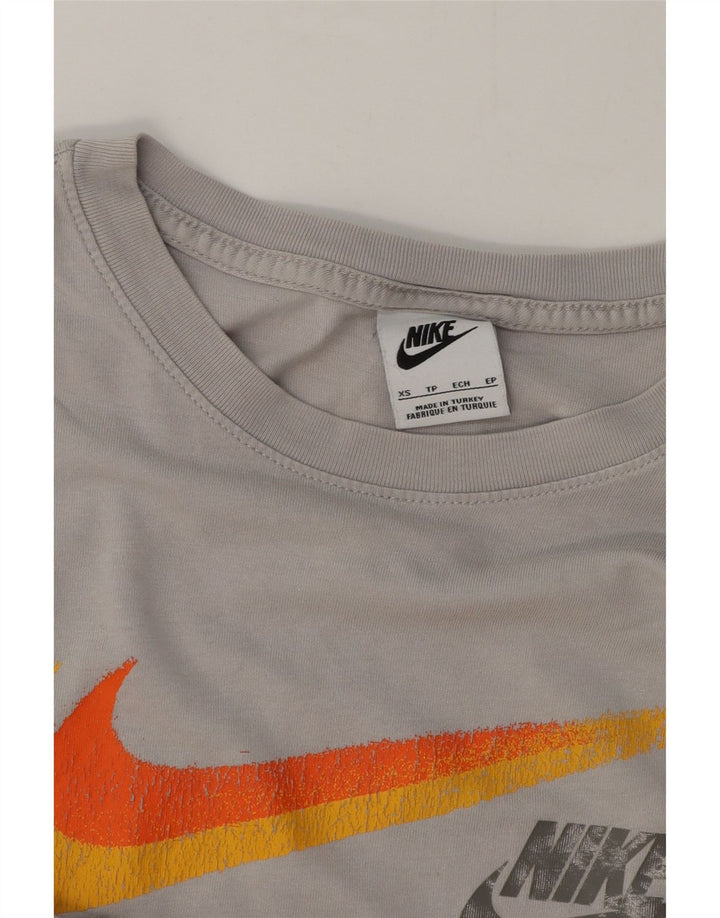 Nike Mens Graphic T-Shirt Top XS Grey Cotton