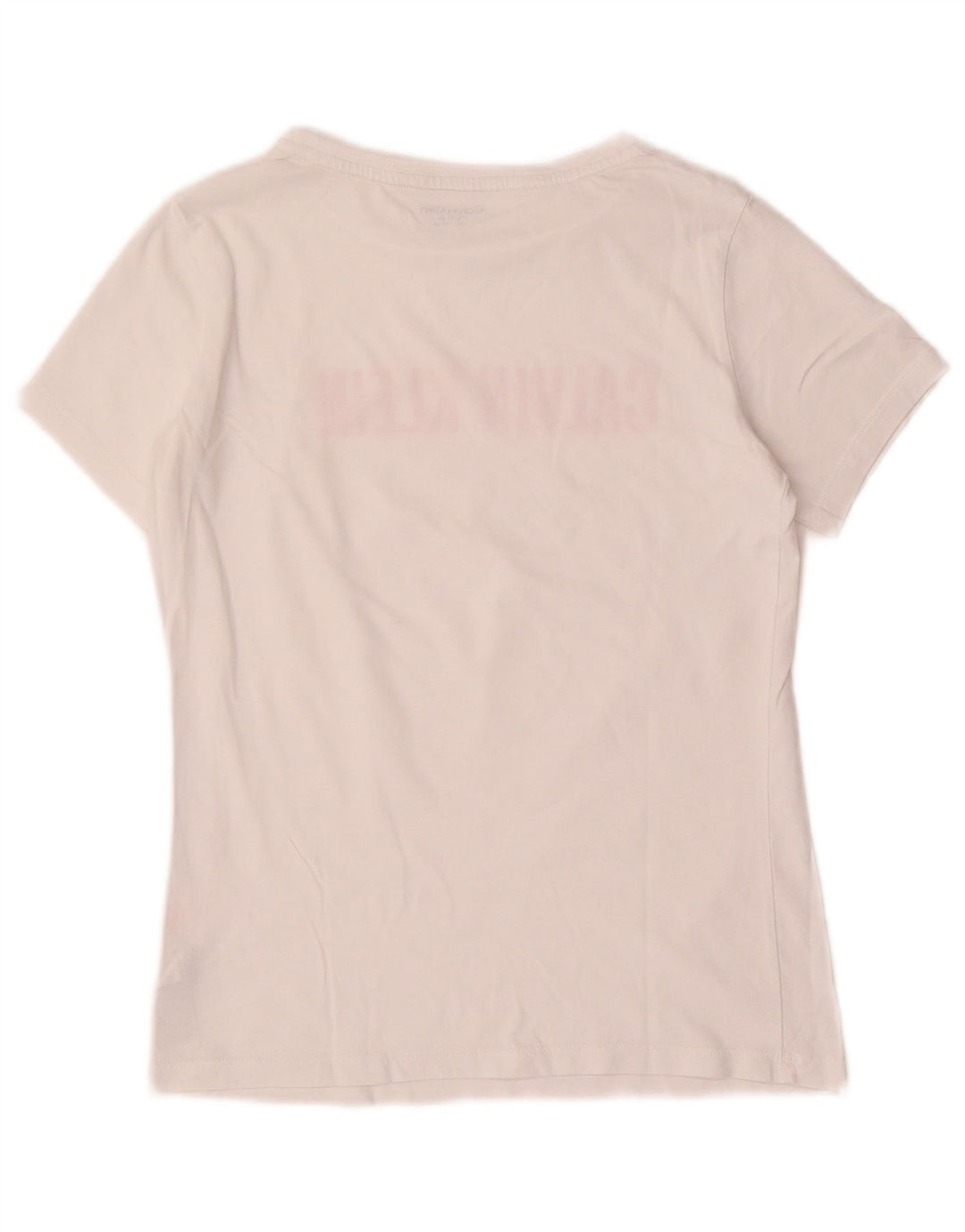 CALVIN KLEIN Girls Graphic T-Shirt Top 12-13 Years White Cotton