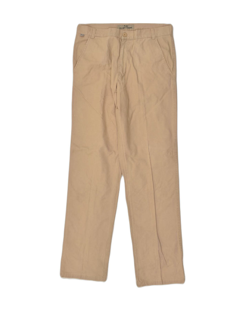 VINTAGE Mens Straight Chino Trousers IT 48 Medium W34 L34  Beige Cotton | Vintage Vintage | Thrift | Second-Hand Vintage | Used Clothing | Messina Hembry 