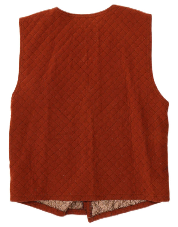 Vintage Mens Waistcoat  Small Brown