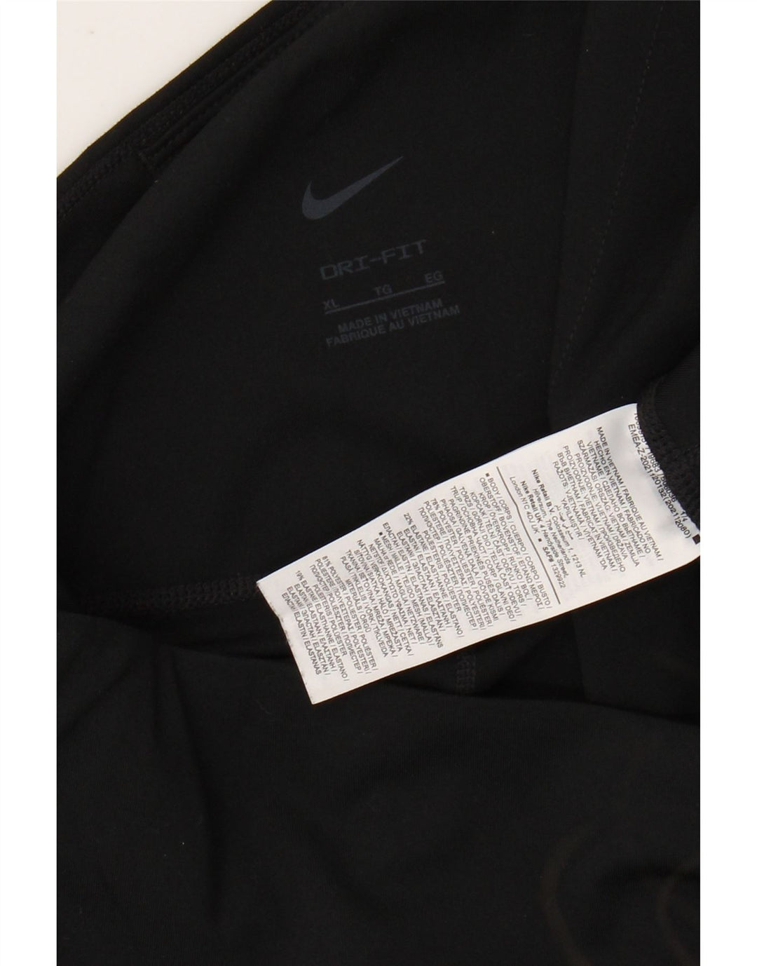NIKE Womens Dri Fit Crop Leggings UK 18 XL Black Polyester