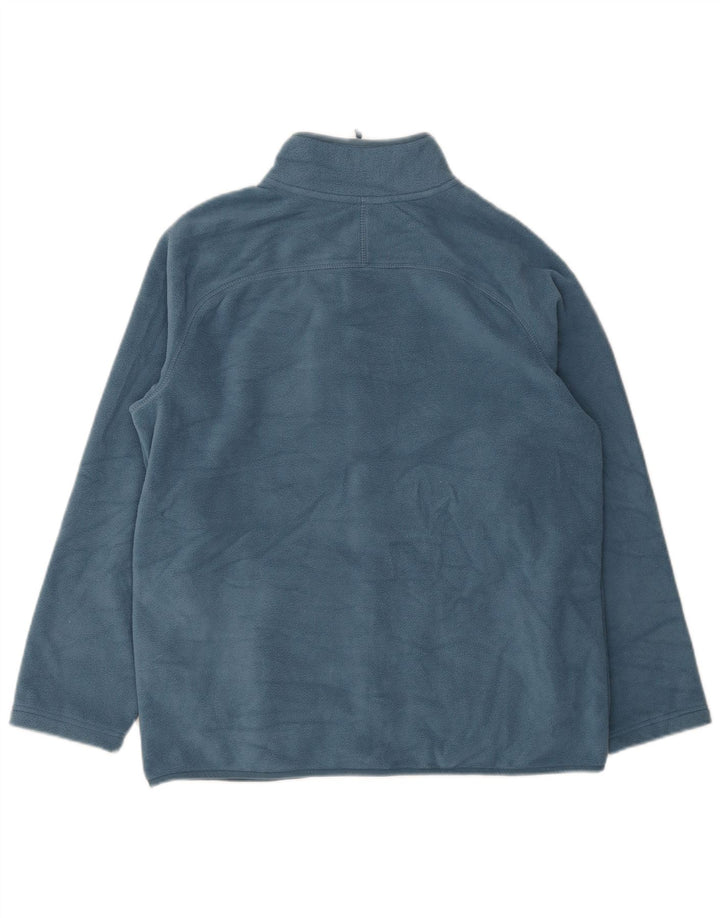 Marks & Spencer Mens Fleece Jacket UK 38 Medium Blue Polyester