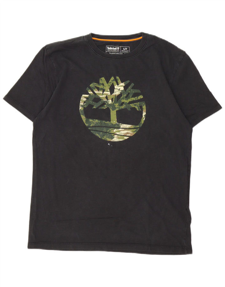 Timberland Mens Regular Fit Graphic T-Shirt Top Small Black Cotton