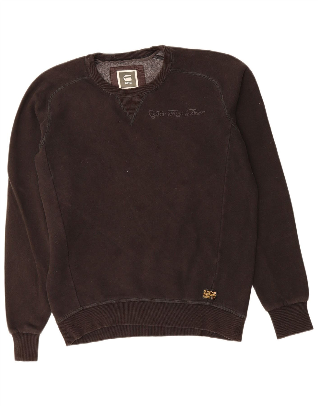 G-STAR Mens Sweatshirt Jumper Large Brown Cotton