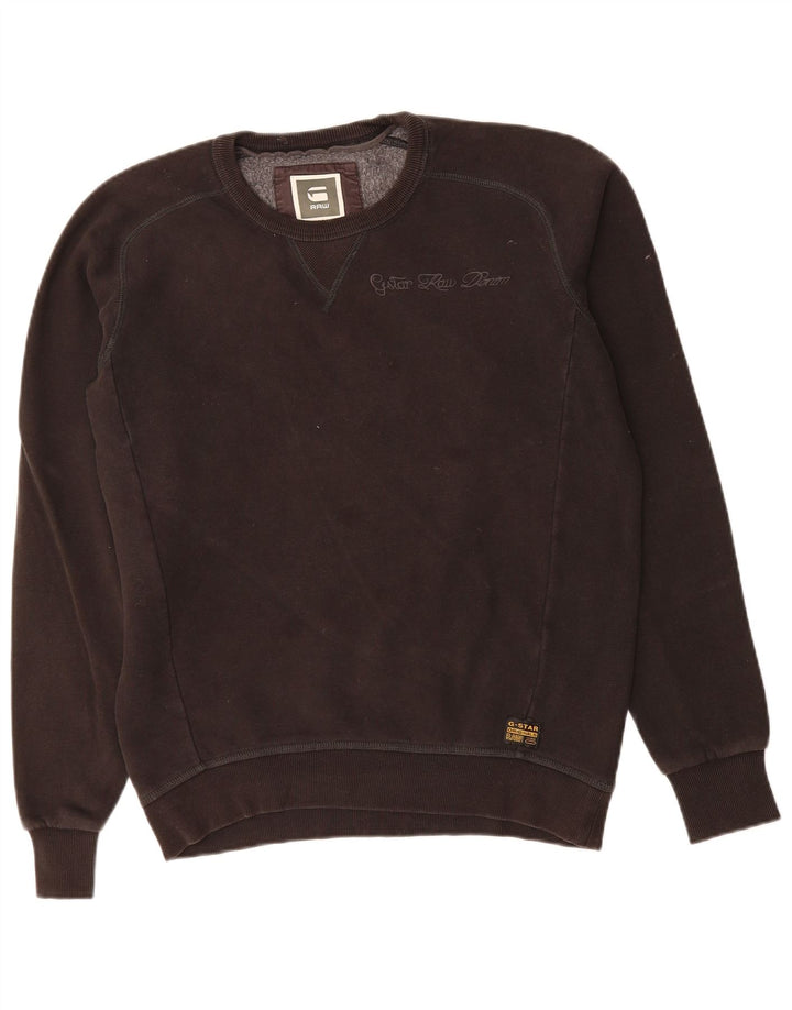 G-STAR Mens Sweatshirt Jumper Large Brown Cotton