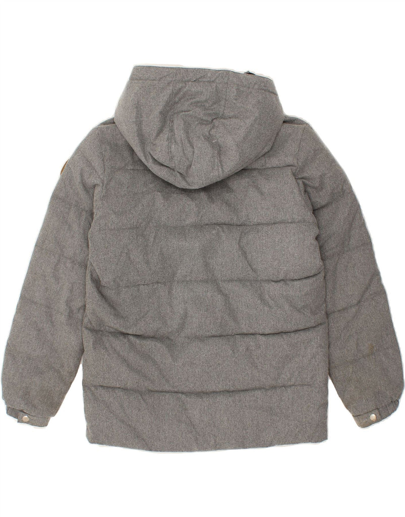 QUIKSILVER Boys Hooded Padded Coat 11-12 Years Medium Grey Polyester | Vintage Quiksilver | Thrift | Second-Hand Quiksilver | Used Clothing | Messina Hembry 