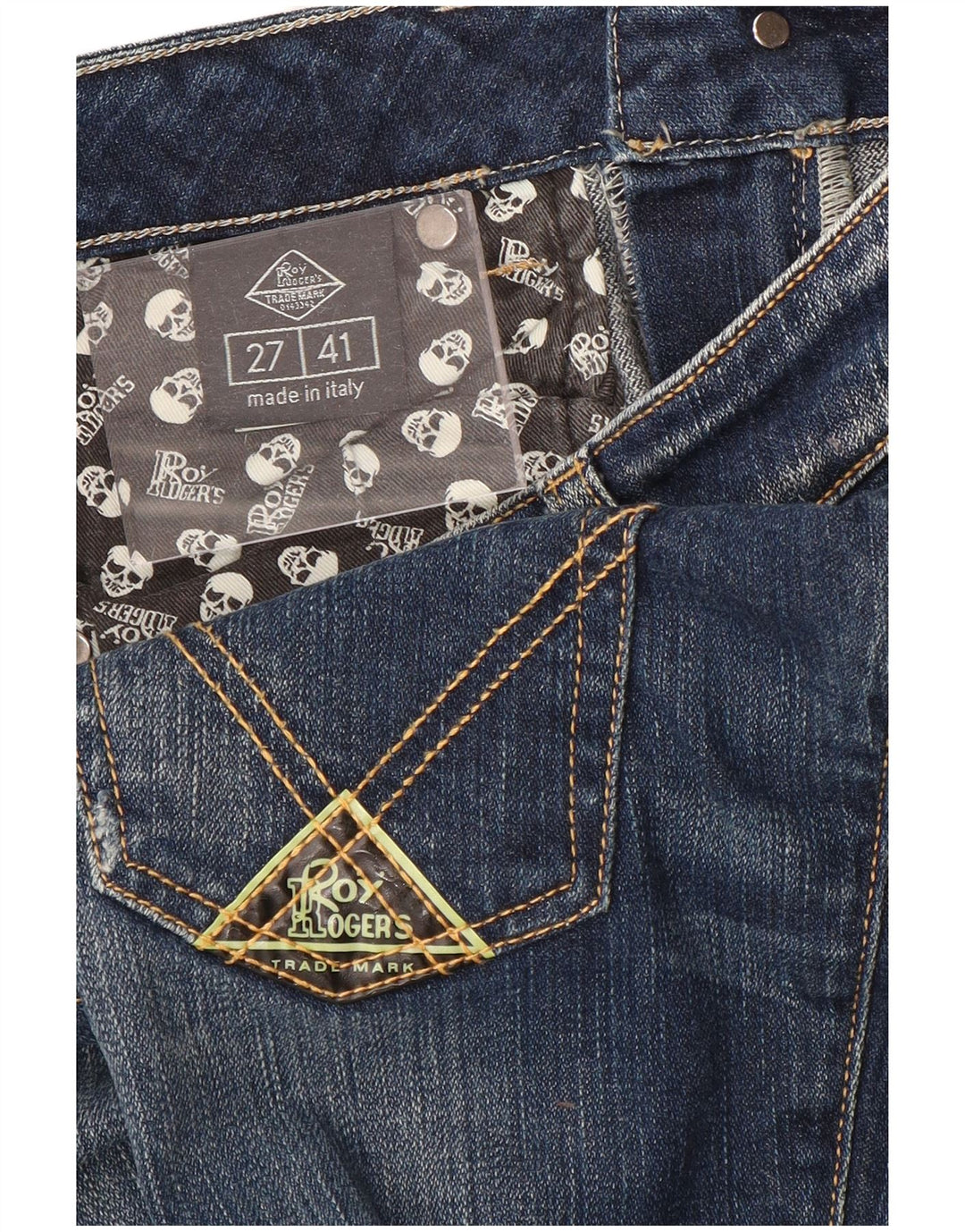Roy Rogers Womens Slim Jeans IT 41 Small W27 L32 Blue Cotton