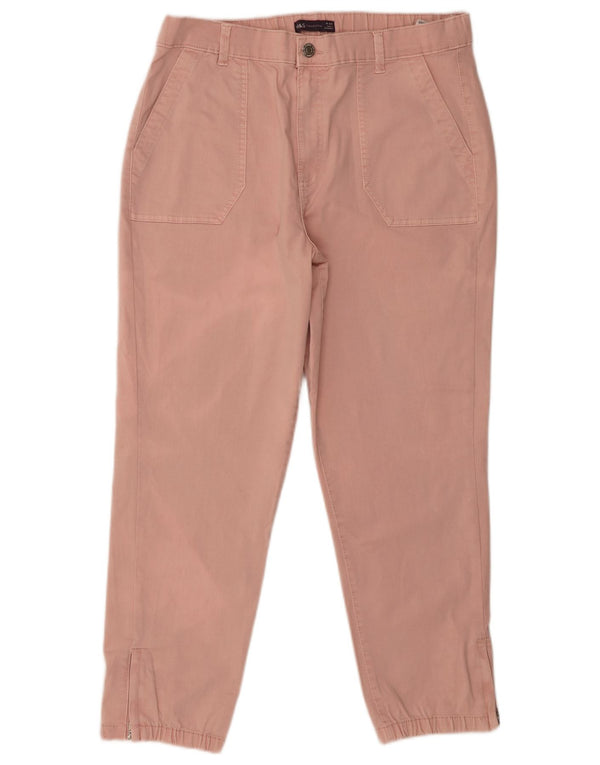 Marks & Spencer Womens Joggers Chino Trousers UK 16 Large W36 L26 Pink