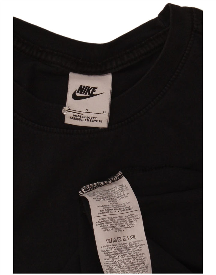 Nike Mens T-Shirt Top Large Black Cotton