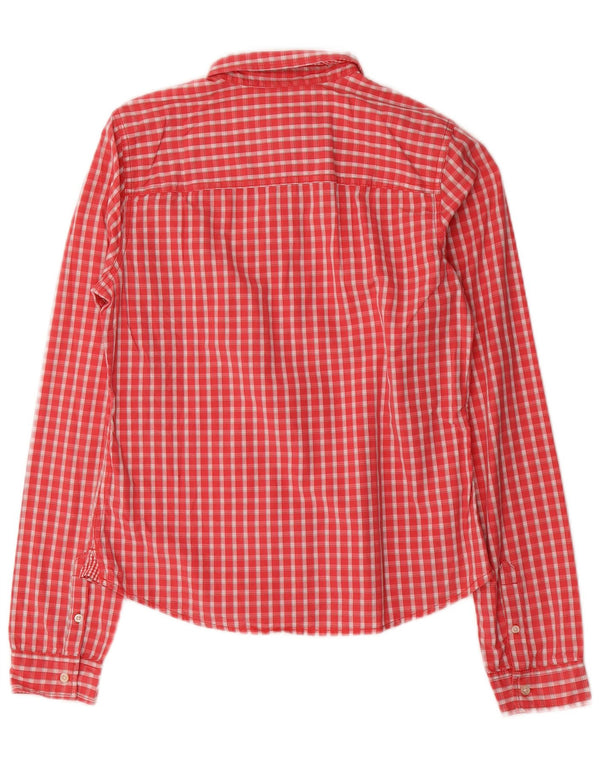 Abercrombie & Fitch Womens Shirt UK 12 Medium Red Check Cotton