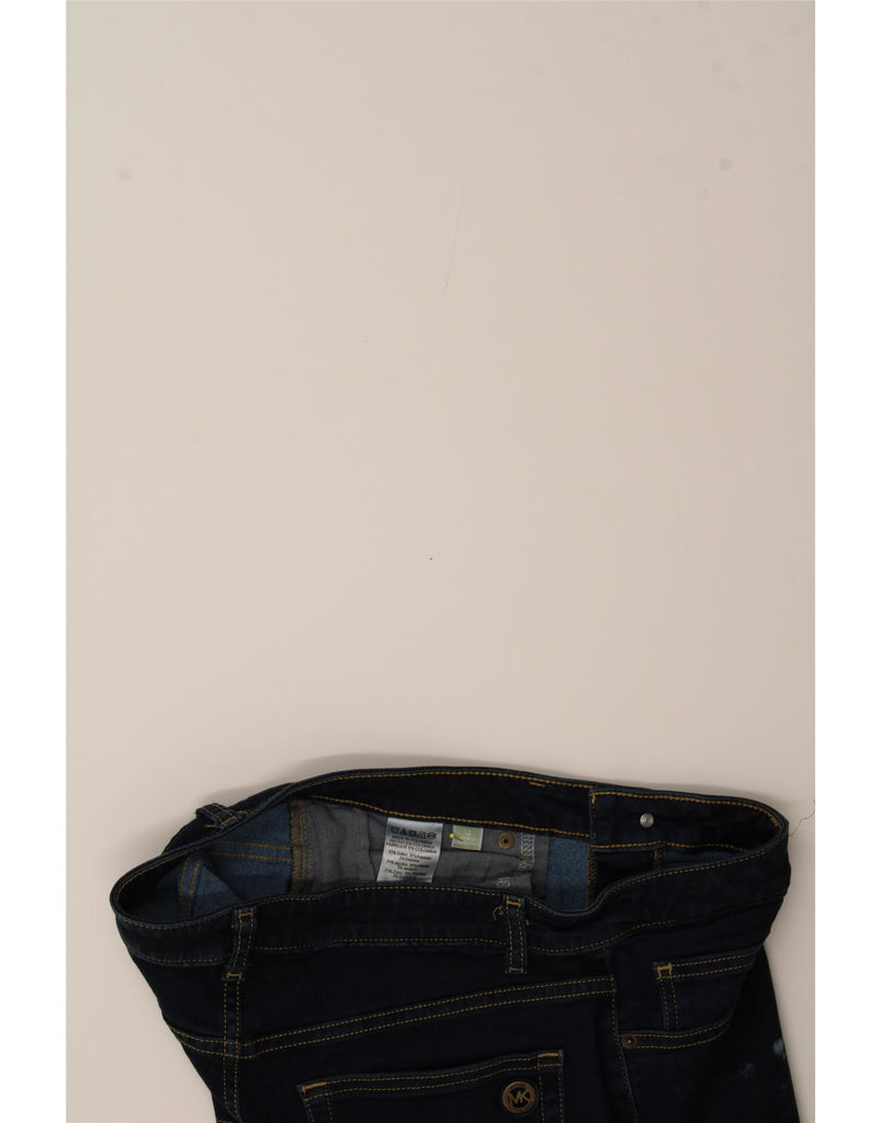 MICHAEL KORS Womens High Waist Skinny Jeans US 12 Large W30 L29 Navy Blue Vintage Michael Kors and Second-Hand Michael Kors from Messina Hembry 