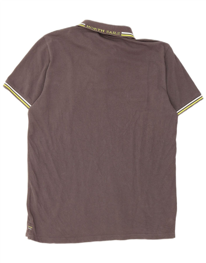 North Sails Mens Polo Shirt Medium Grey Cotton