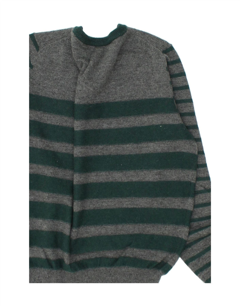 KAPPA Boys V-Neck Jumper Sweater 9-10 Years Grey Striped Wool | Vintage Kappa | Thrift | Second-Hand Kappa | Used Clothing | Messina Hembry 