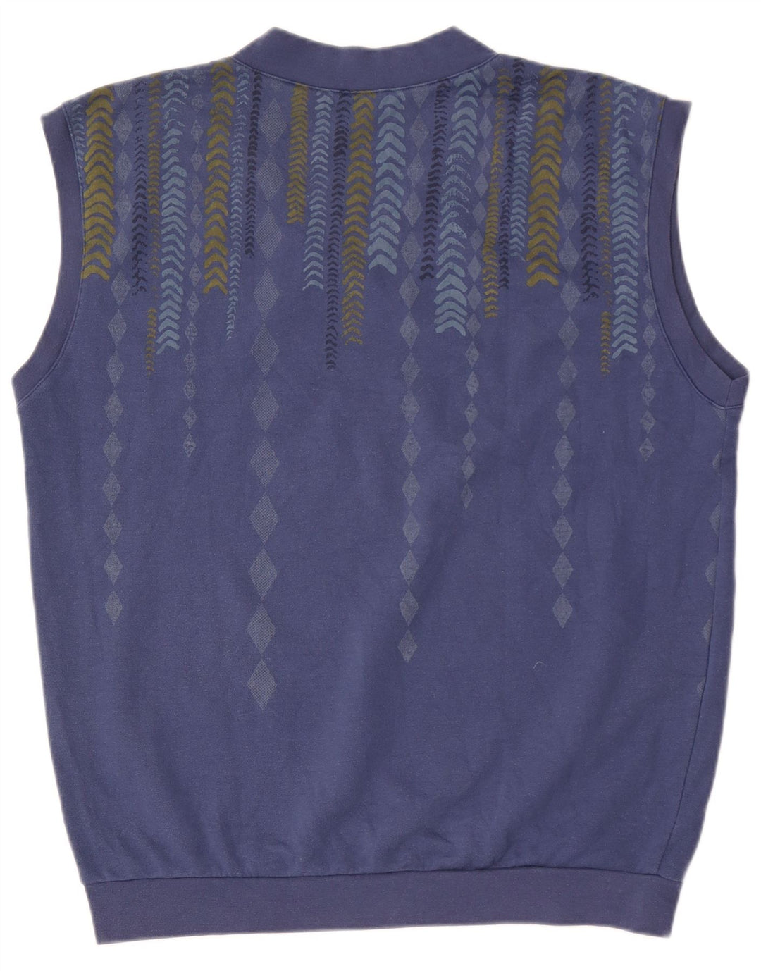Lotto Mens Sleeveless Sweatshirt Jumper Large Blue Geometric