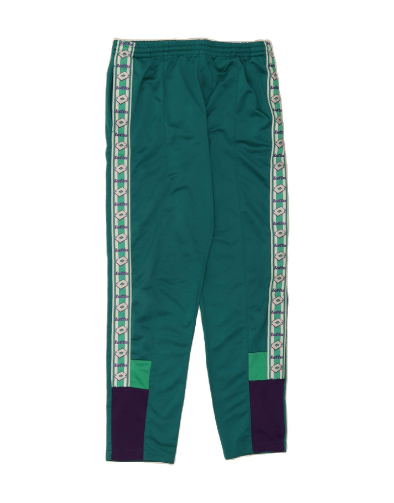 LOTTO Mens Graphic Tracksuit Trousers Medium  Turquoise Colourblock Vintage Lotto and Second-Hand Lotto from Messina Hembry 
