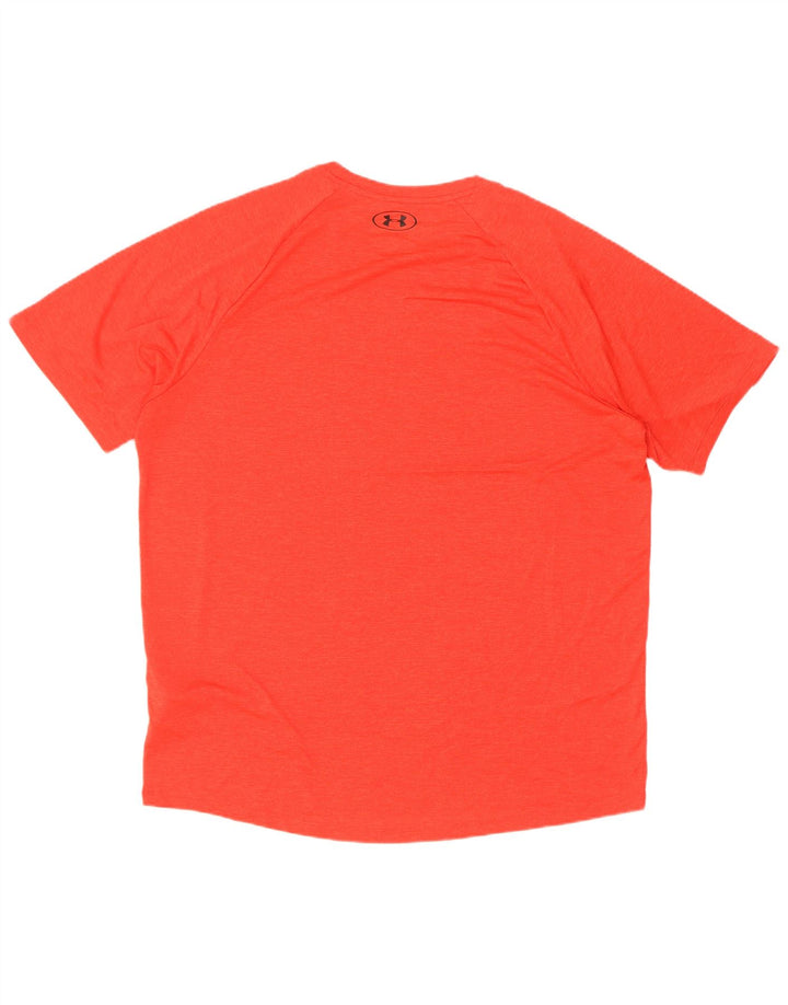Under Armour Mens Heat Gear T-Shirt Top XL Red Polyester