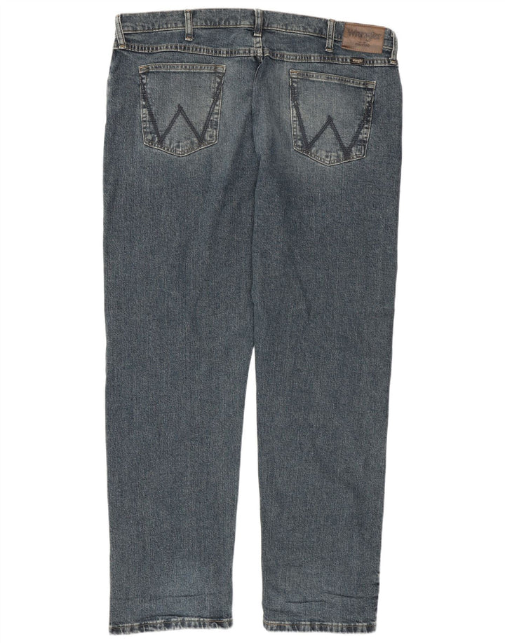 Wrangler Mens Regular Fit Straight Jeans W40 L30 Blue Cotton