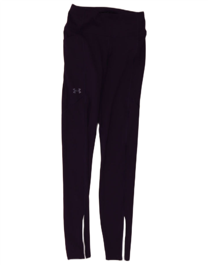 Under Armour Womens Leggings UK 4 XS Purple Polyester