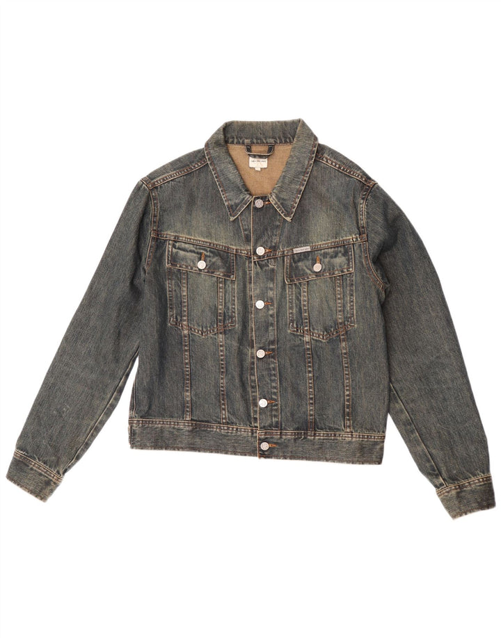 Calvin Klein Jeans Womens Denim Jacket UK 16 Large Blue Cotton