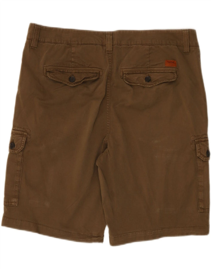 Timberland Mens Cargo Shorts W36 Large Brown Cotton