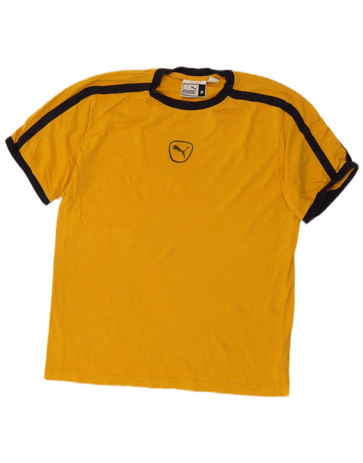 Puma Mens T-Shirt Top Medium Yellow