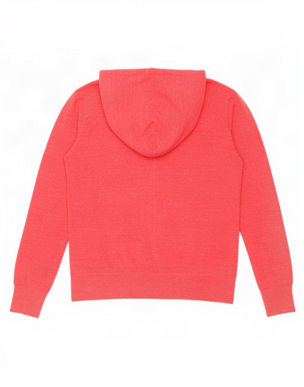 Nike Womens Zip Hoodie Sweater UK 18 XL Pink Flecked Cotton