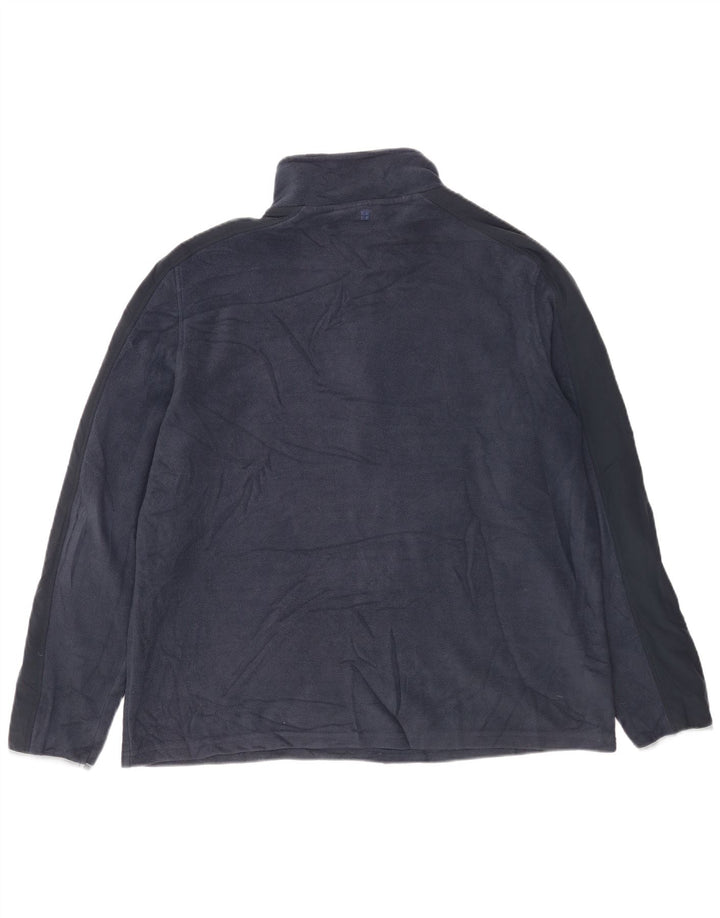 Mountain Warehouse Mens Zip Neck Fleece Jumper 2XL Navy Blue Polyester